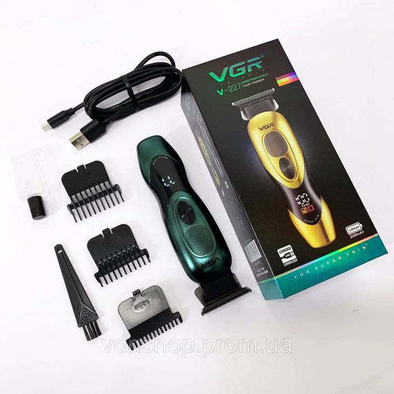 Електрична машинка для стрижки потужна VGR V-227, Надійна машинка для стрижки Тример скронь JD-43 | Зображення 7