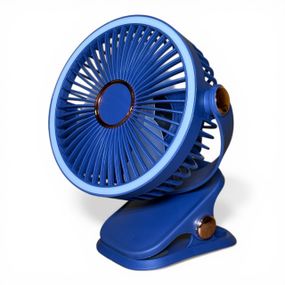 Вентилятор K1-150 аккумуляторный с LED подсветкой и прищепкой - Dark Blue