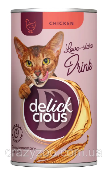 Вологий корм для котів Delickcious Напій з куркою 140 г D6251201