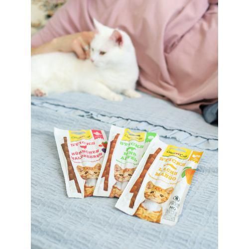 Лакомство GimCat Мясные палочки для кошек, с лососем и манго, 3 шт по 5 г | Зображення 5