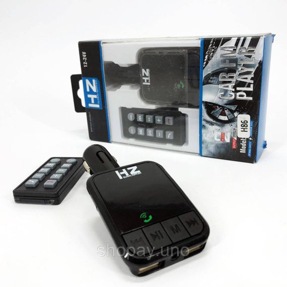 Usb модулятор автомобильный H86BT, Устройство для музыки в авто, Фм трансмиттер bluetooth ER-11 | Зображення 3