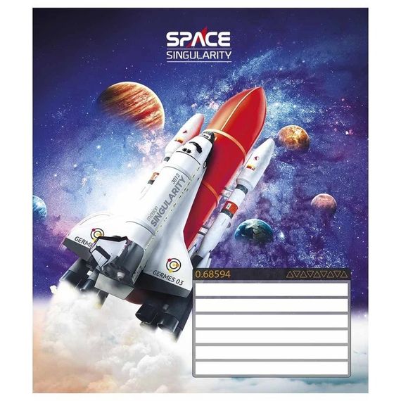 Тетрадь ученическая "Space singularity" 012-3384L-2 в линию, 12 листов