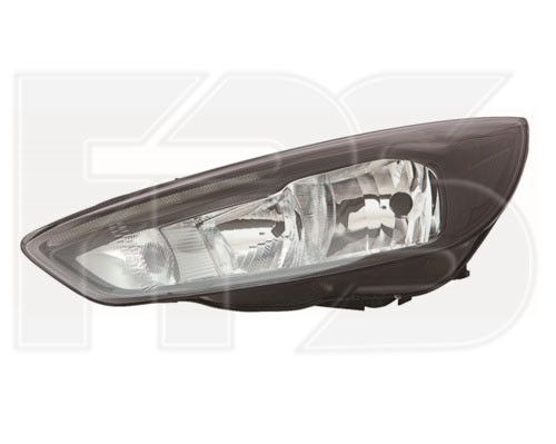 Фара передняя правая Ford Focus '15- черная (DEPO) + LED 1866235