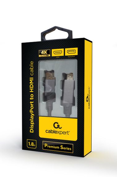 Кабель Cablexpert CC-DP-HDMI-4K-6, DisplayPort на HDMI, 1.8м | Зображення 2