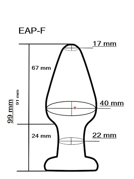 Анальная пробка EGZO EAP-F из стекла, прозрачная, 9,9 см, диаметр 4 см Sex Aura | Зображення 1