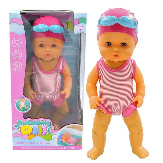 Лялька Плаваюча Інтерактивна Для Ванної Шарнірні Ніжки Swimming Doll Дівчинка Плавчиха 33 см