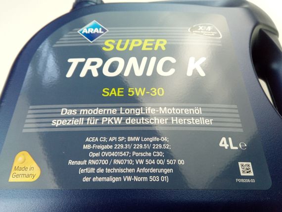 Олива моторна 5W-30 синтетична ARAL SuperTronic K 4 л (15DBCD) | Зображення 2