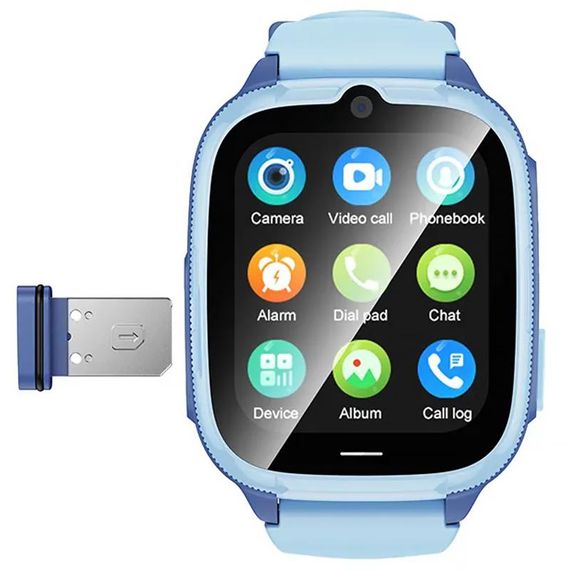 Дитячий cмарт-годинник Hoco Y106 4G with call function Blue | Зображення 1