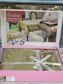 Скатерть Jackline Roselinda bej 160х220см Гобелен Хлопок/Полиэстер