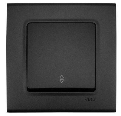 Вимикач одноклавішний прохідний VIKO Linnera, Чорна Ніч (90414004)