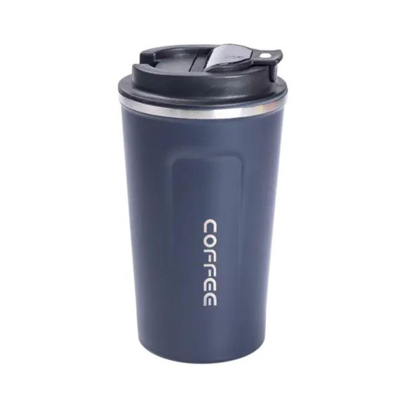 Термокружка Coffee  с датчиком температуры 380 мл синяя HPGM5821BL | Зображення 1