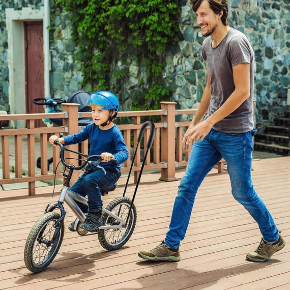 Ручка-тримач для навчання їзди на дитячому велосипеді біговелі розсувна 55-74 см, для штовхання велосипеда та балансування | Зображення 3
