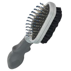 FURminator расческа-щетка для собак и кошек двухсторонняя, с резиновой ручкой и защитными шариками