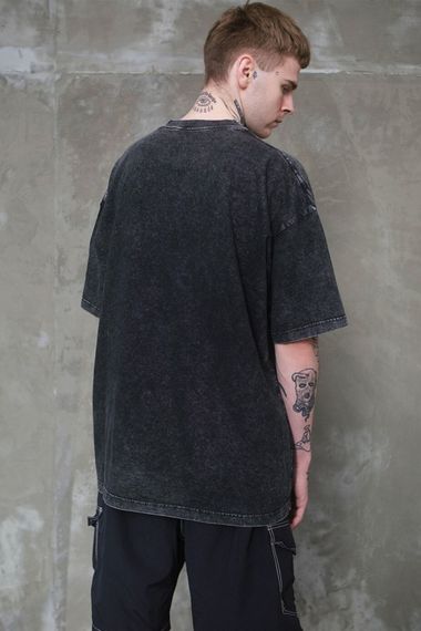 Виварена Оверсайз Футболка Without Washed З Принтом 1702 Black | Зображення 2