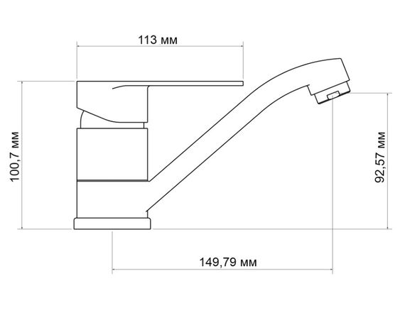 Змішувач для кухні Lidz Tani 002M, Chrome (k40) LDTAN002MCRM44967 | Зображення 1