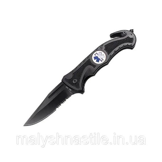 НІЖ СКЛАДАНИЙ РЯТУВАЛЬНИЙ STURM MIL-TEC RESCUE PARAMEDIC BLACK 15323000