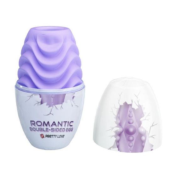 Мастурбатор PRETTY LOVE - Romantic double sided egg PURPLE | Зображення 5