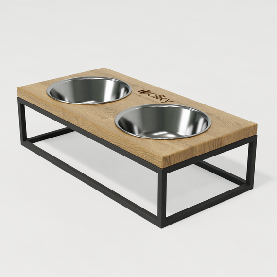 Миски на підставці для середніх собак та великих котів Hollky Base M (2 × 0,95 л) BM-422110-GRNT | Зображення 5