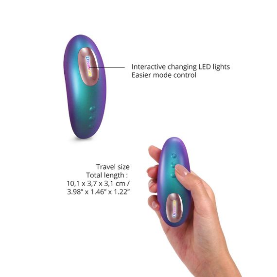 Вакуумний кліторальний стимулятор Love To Love DREAMER – IRIDESCENT TURQUOISE, пестощі язичком,пульт Sex Aura | Зображення 2