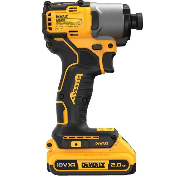 Шуруповерт аккумуляторный ударный DeWalt с АКБ и ЗУ DCF840D2T | Зображення 2