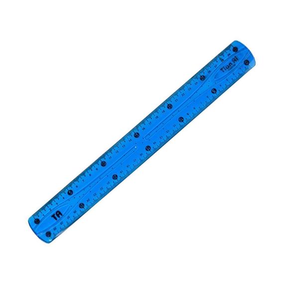 Лінійка неломайка ESA-0031 м'який пластик, 30 см Синій