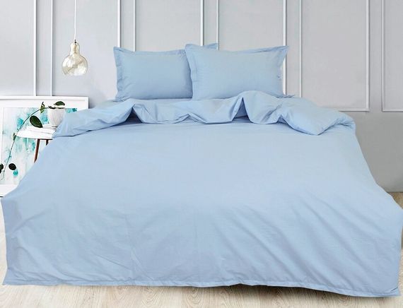Комплект постельного белья TAGtekstil сатин семейный Light Blue