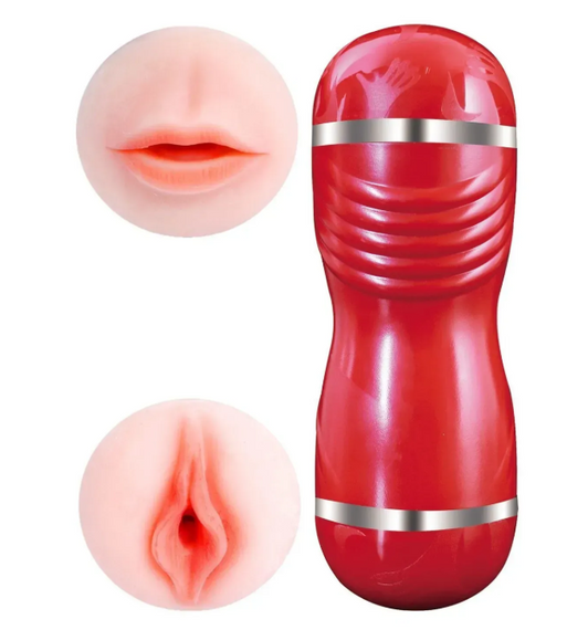 Мастурбатор із двома входами OYO - Double Pump RED, YQM-205 Sex Aura