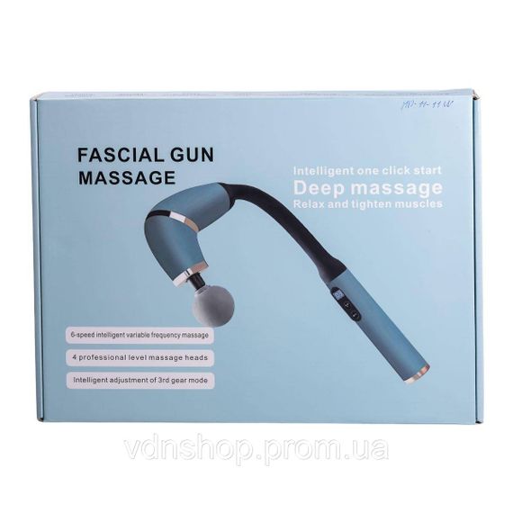 Перкусійний ручний масажер акумуляторний 17 Вт зарядка від USB до 3200 об/хв Чорний HP-11-11B | Зображення 7