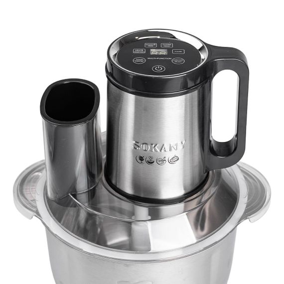 Чоппер измельчитель кухонный электрический 800 Вт с чашей на 3,5 литра мясорубка Sokany SK-06036 | Зображення 3