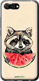 Чохол на Huawei Honor 10 Єнотик з кавуном "4605u-1496-2448"