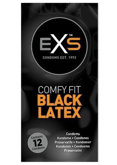 Презервативи Exs чорні латексні BLACK Latex VEGAN 12 штук | Зображення 2