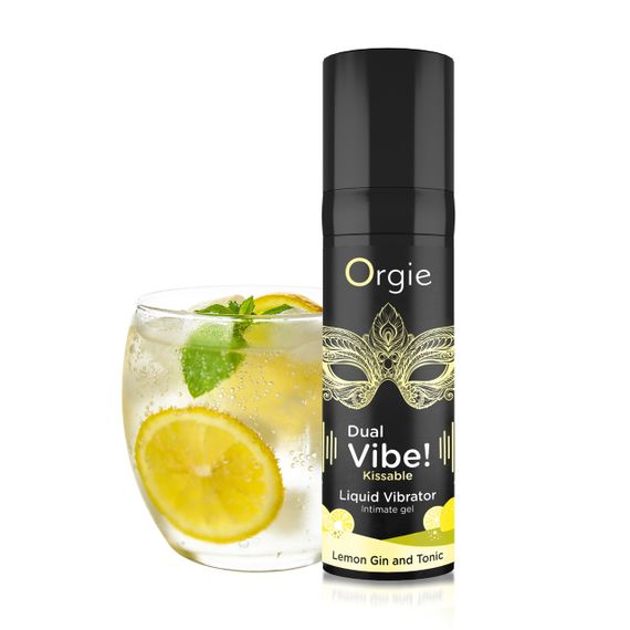 Рідкий вібратор DUAL VIBE коктейль Джин-тонік лимон, 15 мл Orgie | Зображення 1