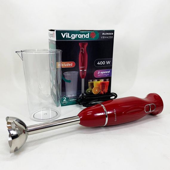 Блендер для овочів ViLgrand, Кухонний занурювальний блендер з насадками Ручний шейкер LQ-85 | Зображення 3