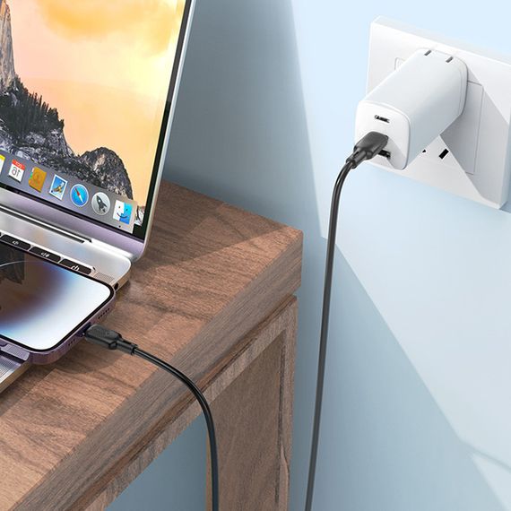 Дата кабель Borofone BX113 Lenny Type-C to Lightning 27W (3m) Black | Зображення 6