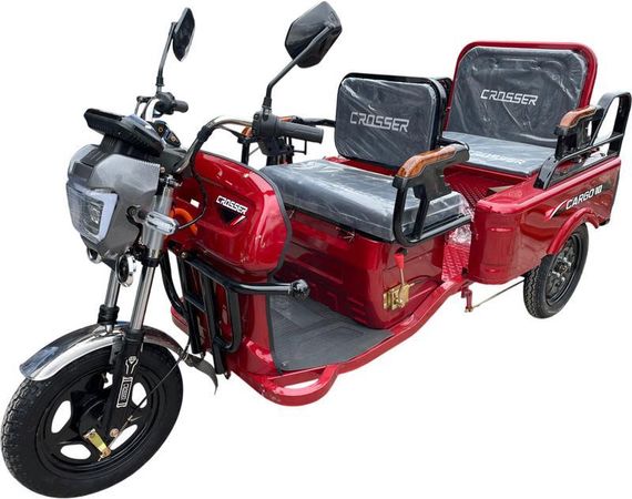 Электротрицикл Crosser CARGO 10 LFP 2000W 64V 45Ah, грузовой электроскутер самосвал до 250 кг | Зображення 3