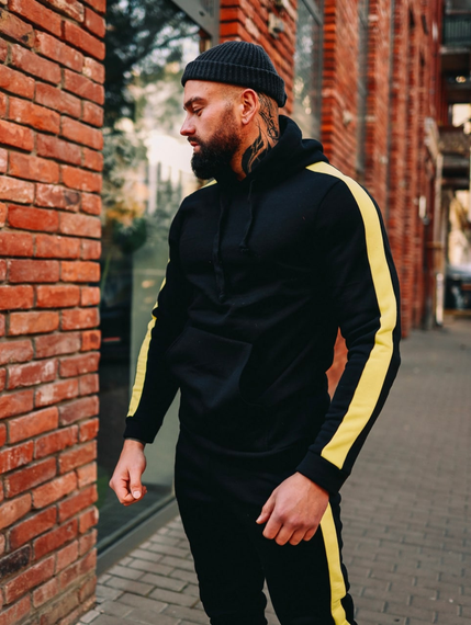 Костюм Лампас Зима чорно-жовтий M L