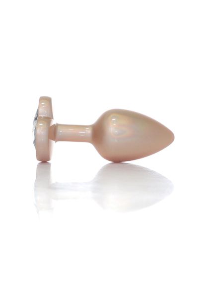 Анальна пробка - Jewellery Pearl Gold Heart Plug Clear S | Зображення 1