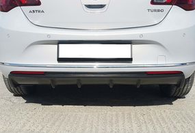 Задній дифузор DPT (HB, чорний глянець) для Opel Astra J 2009-2015 рр