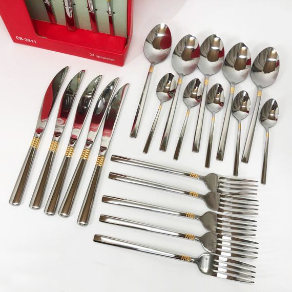 Набір столових приладів 24 предметів Con Brio CB-3912 CI-63 | Зображення 6