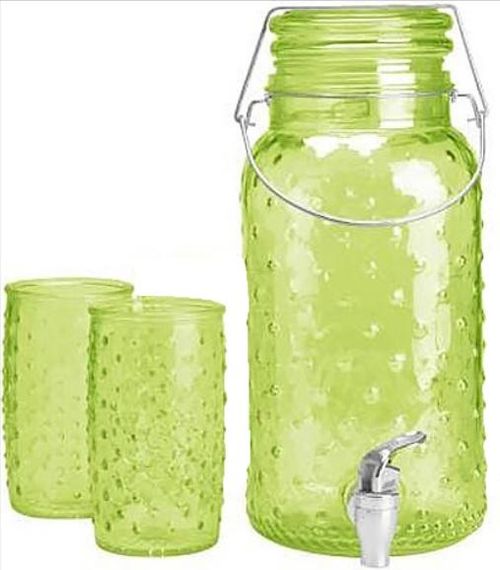 Набір лімонаднік 4000мл і 2 склянки "Кактус" 550мл