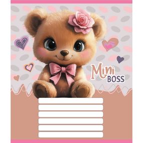 Тетрадь ученическая "Мини мишки" 012-510157C-2 в косую линию, 12 листов (959051)