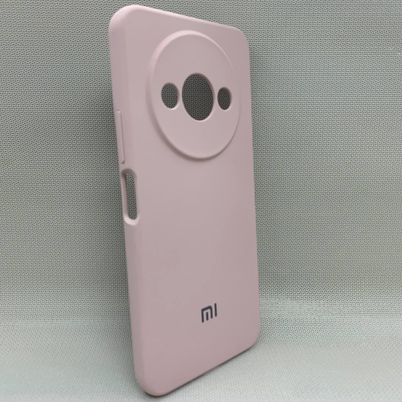 Чохол з логотипом для Xiaomi Redmi A3 | Протиударний | Soft Touch | Пудровий