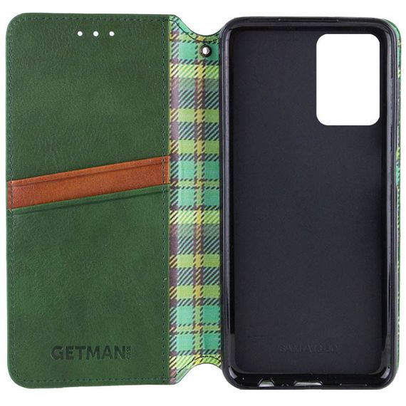 Кожаный чехол-книжка GETMAN Cubic (PU) для Motorola Moto G05 / E15 Зеленый | Зображення 2