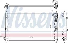 Радіатор охолодження двигуна PEUGEOT 4008, CITROquen C4, NISSENS (628952)