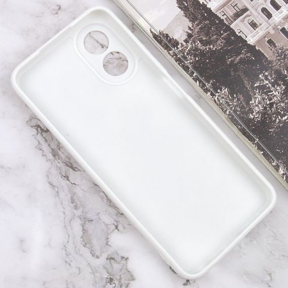 Силиконовый чехол Candy Full Camera для Oppo A78 4G Белый / White | Зображення 2