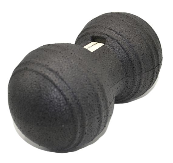 Масажний м'яч подвійний U-POWEX EPP Ball (d8*16cm.) Black | Зображення 3