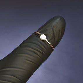 Кольцо #19 для фото ногтей (маникюра) цвет серебро