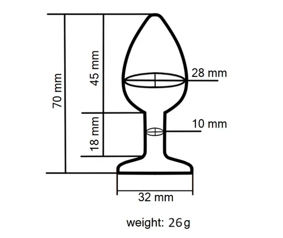Силіконова анальная пробка EGZO - Silicone Black Round Plug Clear, size S Sex Aura | Зображення 2