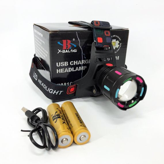 Налобный фонарь с линзой SY-8087-PM10-TG, Фонарь налобный для рыбалки Police для походов на лоб LP-76 | Зображення 6