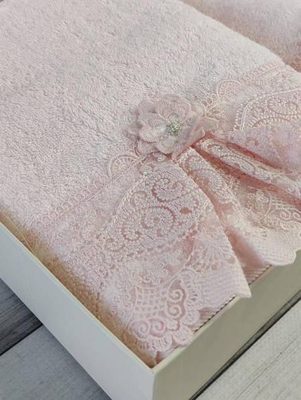 Полотенца Pupilla Romantik pembe Бамбук набор 2шт